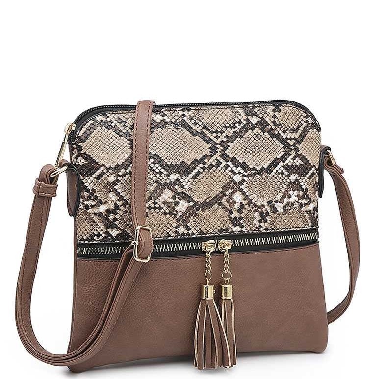 lipsy snake print cross body bag